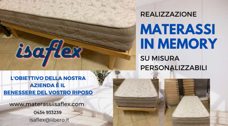   Offerta realizzazione materassi in memory su misura Pordenone – occasione materassi artigianali Pordenone