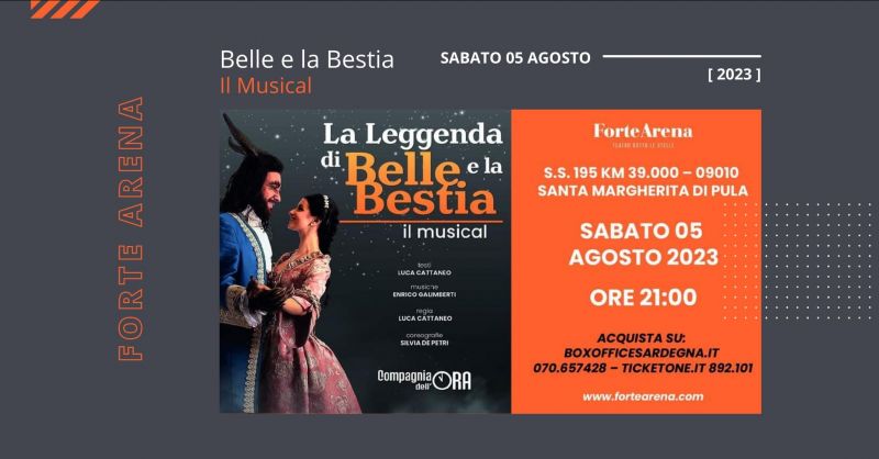 offerta biglietti musical Belle e la Bestia Forte Arena di Santa Margherita