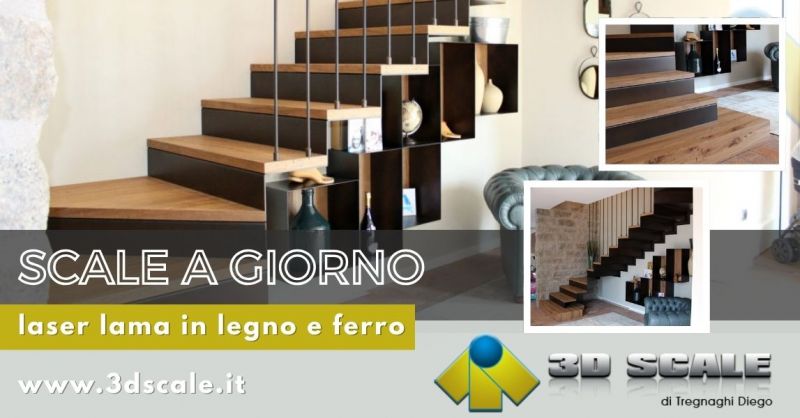 Scale a giorno laser lama in legno ferro