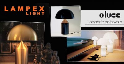 lampex light offerta vendita lampade da tavolo oluce made in italy design particolari