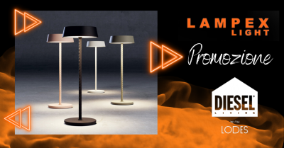 promozione lampada da tavolo rod marchio diesel living lodes