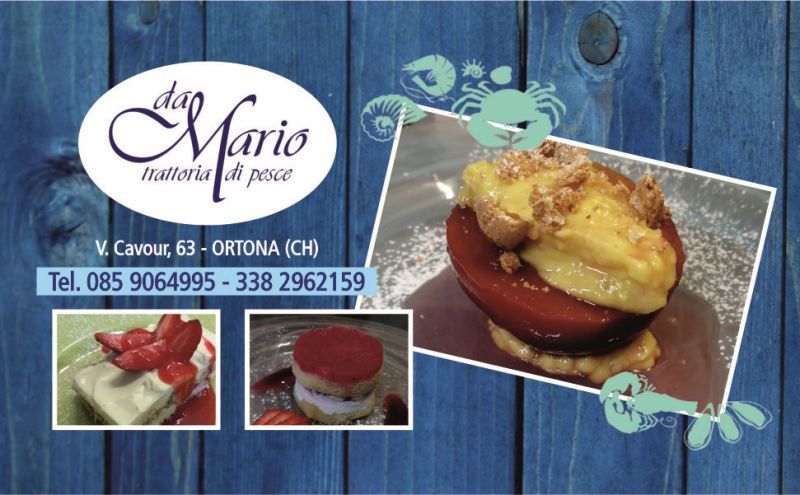 offerta ristorante di pesce con dessert artigianali fatti in casa ortona chieti