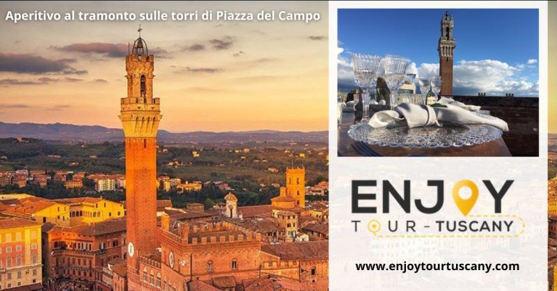 aperitivo al tramonto a Piazza del Campo