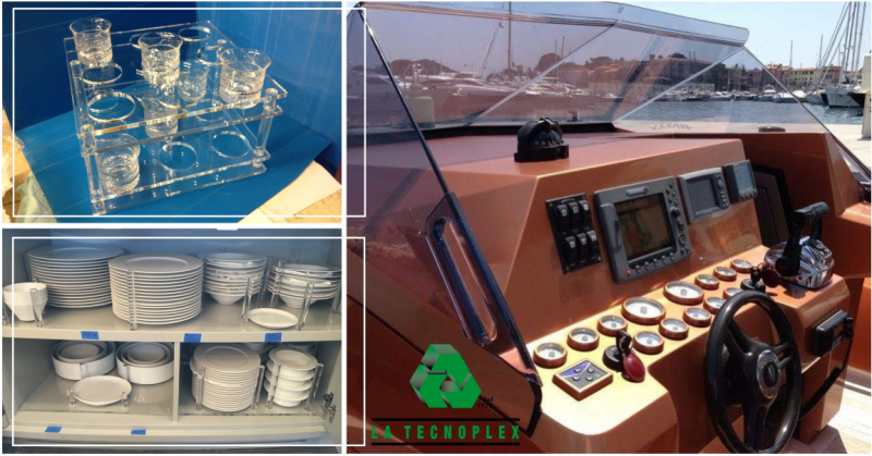 offerta porta bicchieri in plexiglas settore nautico - occasione parabrezza in plexiglas per barche sanremo