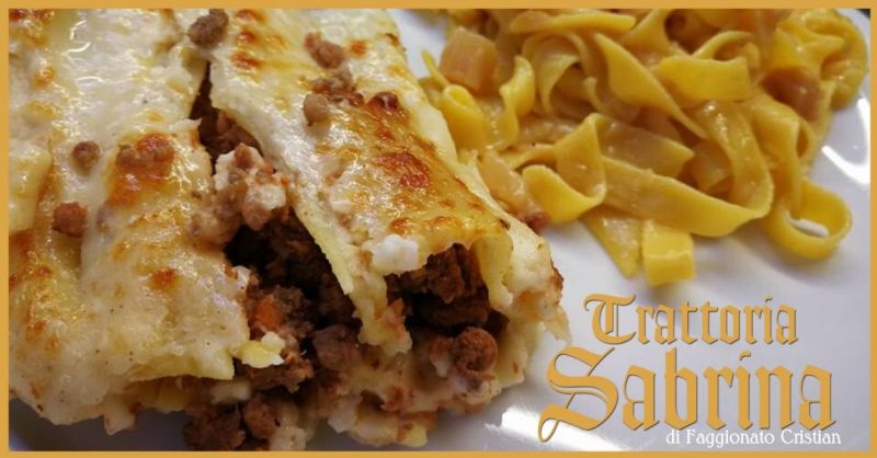 Trattoria Sabrina Villaga - Offerta specialità cannelloni di agnello fettuccine agli asparagi