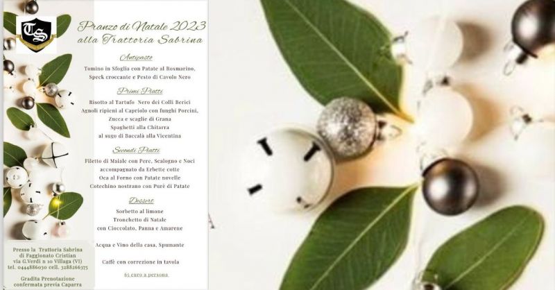 Pranzo di Natale 2023 Colli Berici cucina tradizionale innovativa casalinga