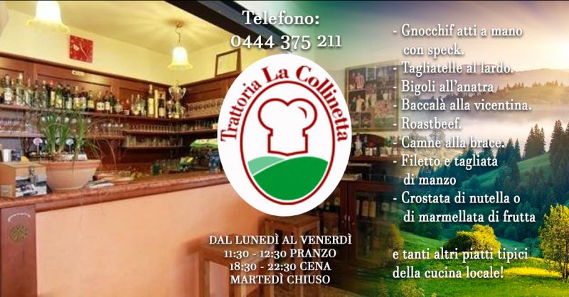 Occasione ottimo ristorante per pranzi e cene di famiglia Vicenza - Offerta location pranzi di famiglia sui colli Vicenza
