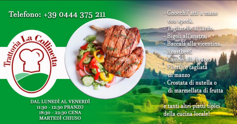 Occasione trattoria dall ambiente semplice e gradevole Vicenza - Offerta  cucina tradizionale e genuina in ristorante informale
