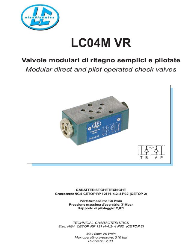 Offerta valvola di blocco modulare Rexroth L604000AB010000 - Promozione valv. modulare LC04MVR