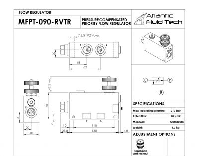 offerta flow regulator 3 way combination type pressure compensated interchangeable vrfc3c