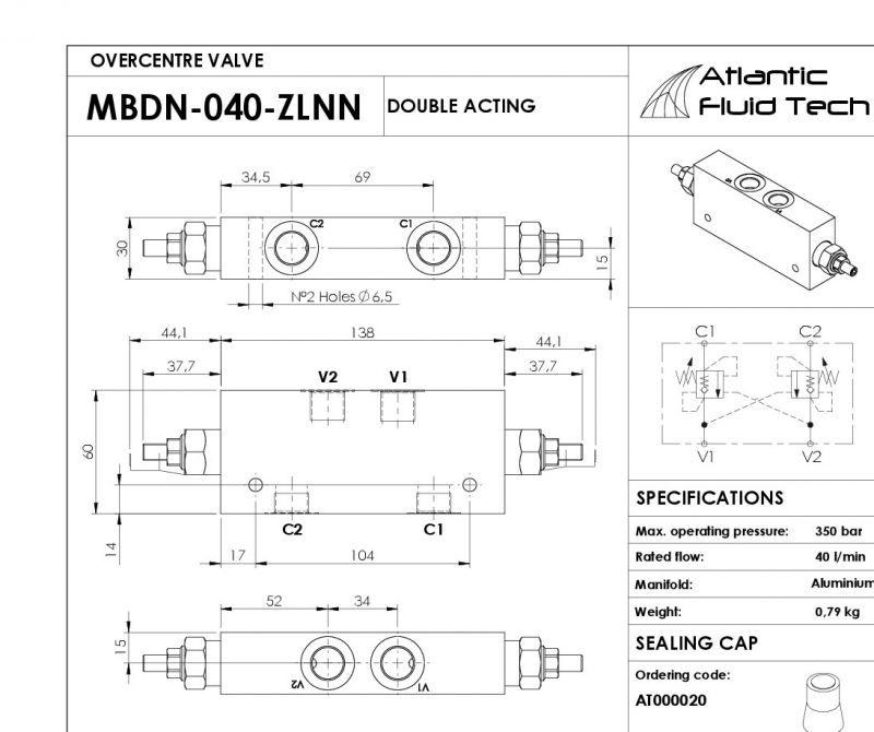 Offerta Atlantic Fluid Tech MB000310- Promozione Dual counterbalance