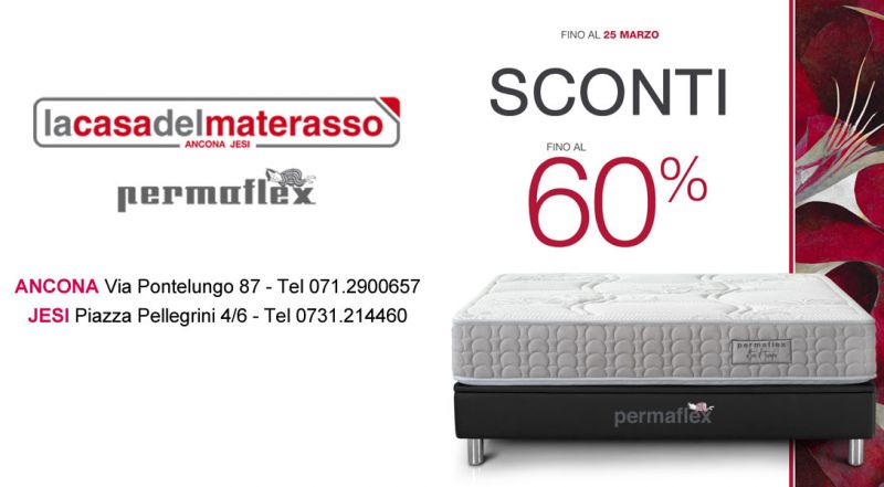 OFFERTA SCONTI PERMAFLEX JESI ANCONA – OCCASIONE  MATERASSO SCONTI PERMAFLEX ANCONA