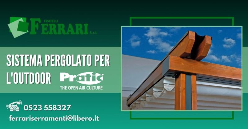 Promozione sistemi di copertura outdoor con pergole in legno Pratic