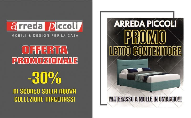 offerta materasso a molle in omaggio con l'acquisto di un letto contenitore savona