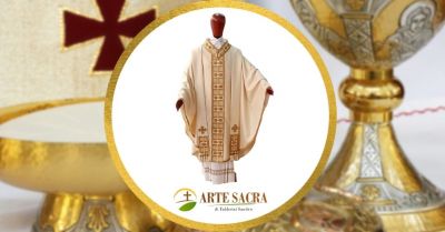 promozione casula liturgica sacerdotale solenne colore avorio vendita online