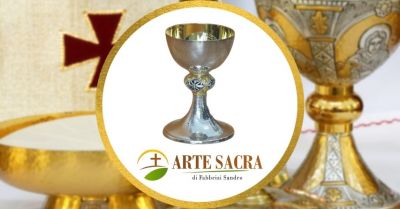  arte sacra offerta calice liturgico romanico in argento con nodo centrale vendita online