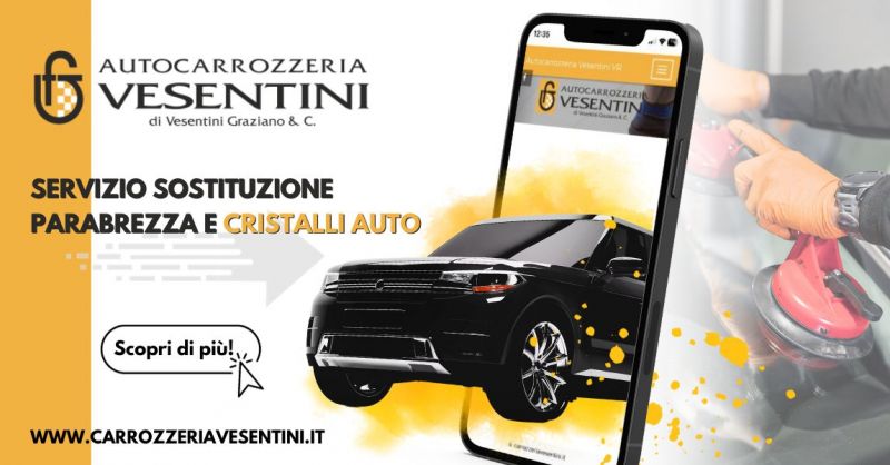 Promozione Servizio sostituzione parabrezza e cristalli auto in centro