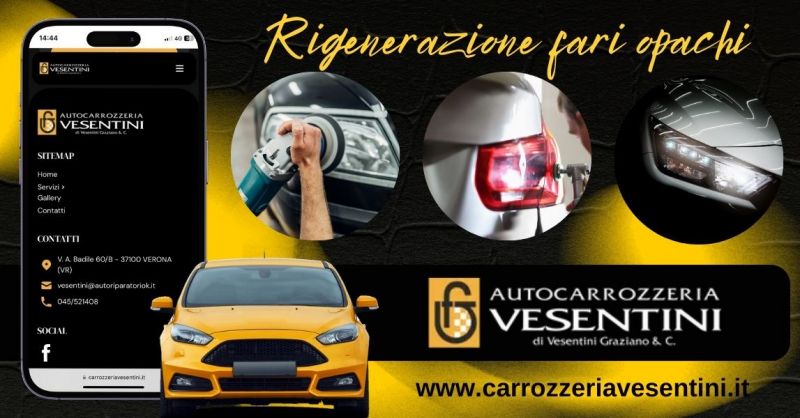 Servizio rigenerazione fari auto rovinati