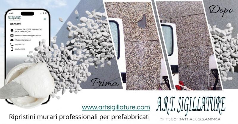 Riparazione muri di prefabbricati
