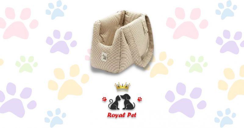 Promozione borsa passeggio beige lavabile per cani piccoli Leo&Luna Italia