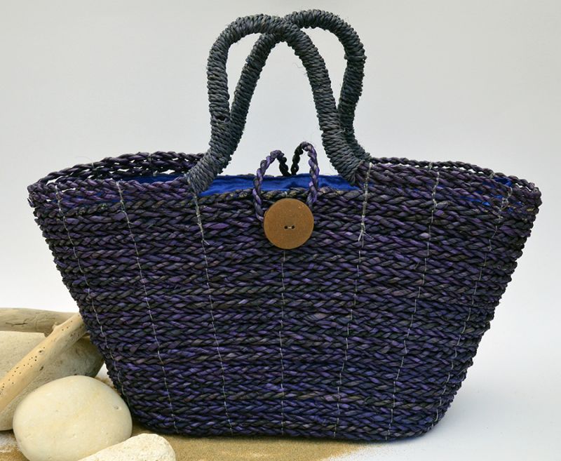 Offerta - Borsa in paglia blu