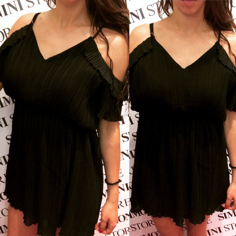 Offerta - Abito donna tipo raso plissettato