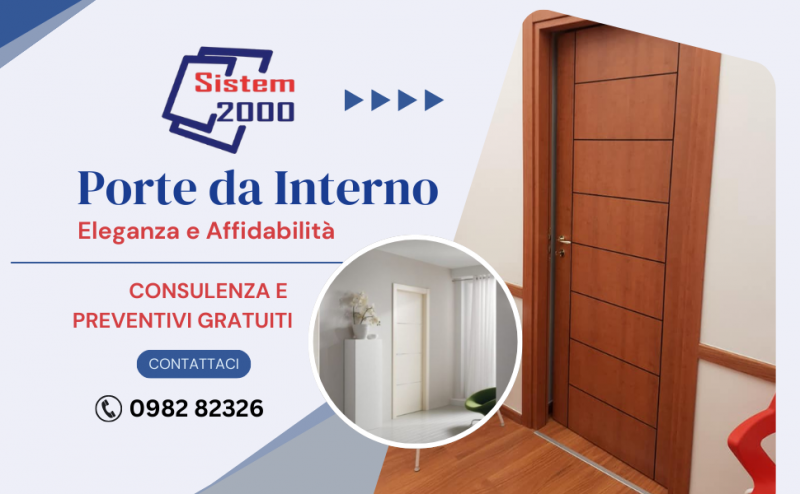 porte d'interno con finiture in legno falconara albanese