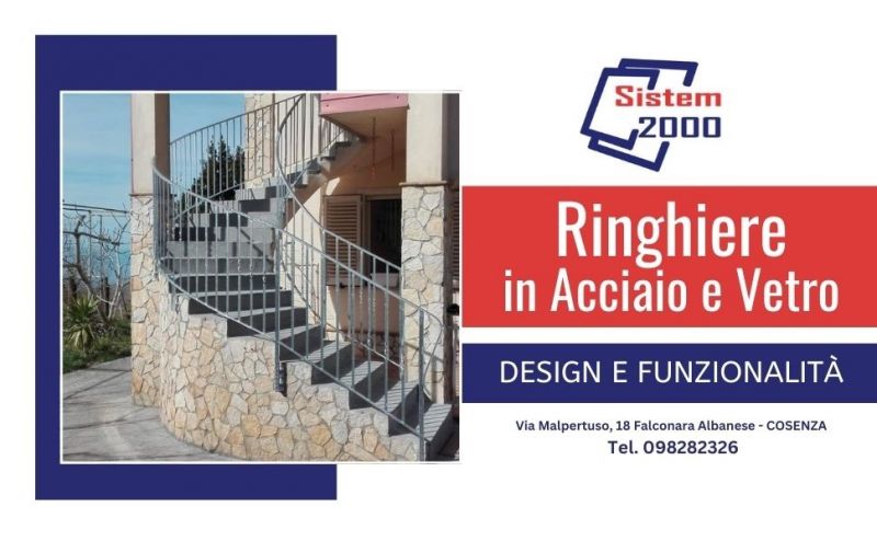 realizzazione ringhiere in vetro e acciaio