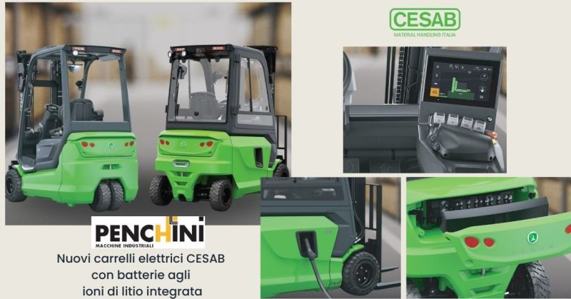 Carrelli elettrici CESAB con batterie agli ioni di litio integrata