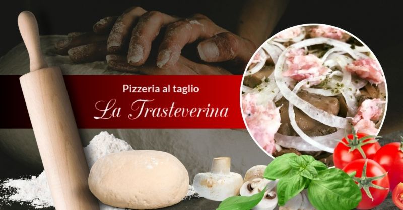 Offerta dove mangiare trancio di pizza pausa pranzo