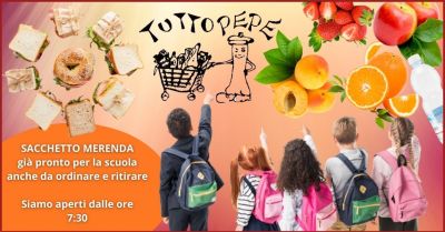 offerta colazioni e merende per la scuola gia confezionate alimentari trieste tutto pepe