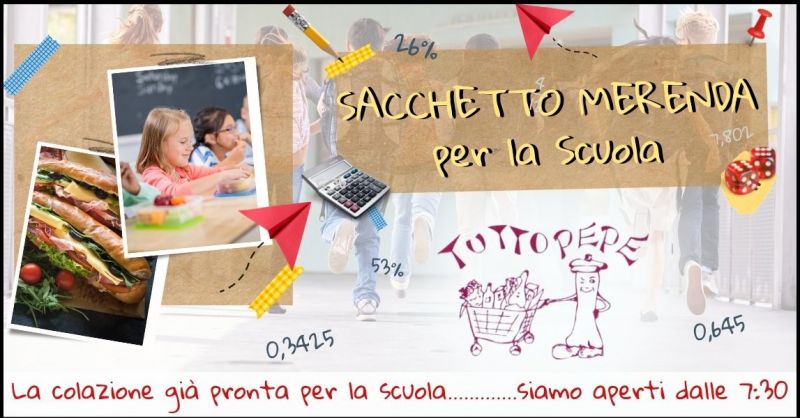 offerta merenda pronta da portare a scuola - TUTTO PEPE