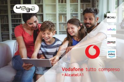  vega store offerta vodafone internet fibra promozione alcatel in regalo