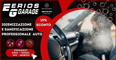  offerta sconto igienizzazione e sanificazione professionale auto pordenone