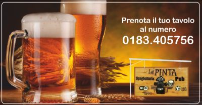 pub spaghetteria la pinta offerta pub imperia occasione birra artigianale imperia