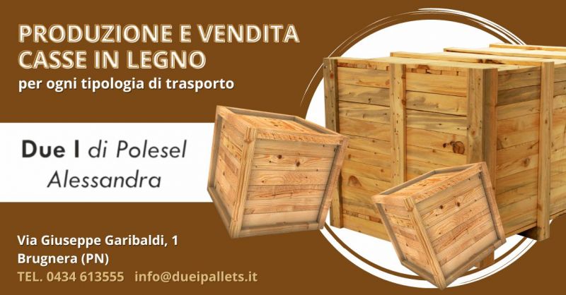 Produzione e vendita casse da imballaggio in legno su misura