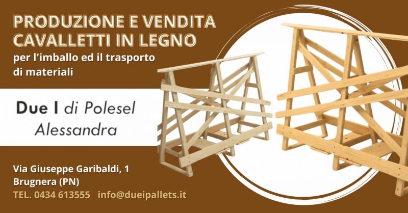 Cavalletti in legno per imballaggio trasporto vetri serramenti
