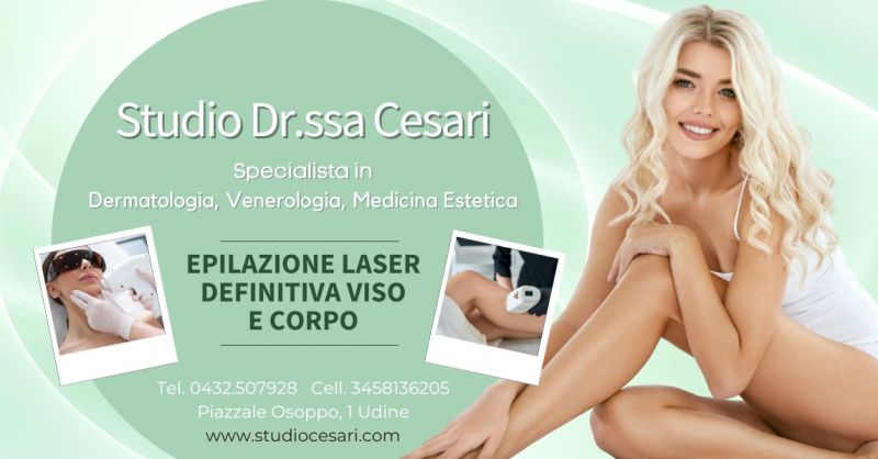 Epilazione definitiva laser per viso e corpo