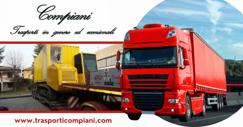 Offerta Servizio trasporti stradali italiano di macchine operatrici in Italia ed estero