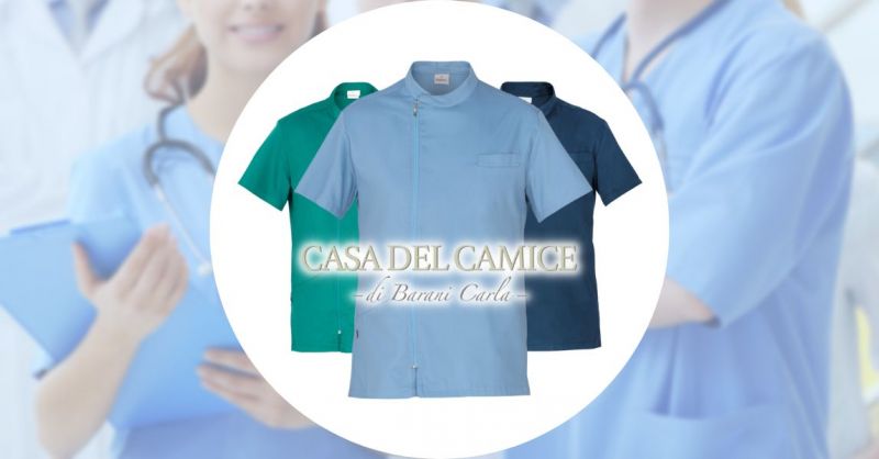 Promozione vendita online casacca sanitaria colorata con zip da uomo marca Giblor's