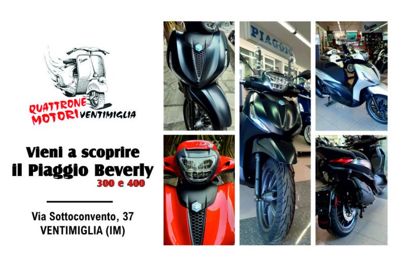 offerta nuovo piaggio beverly 300 e 400 concessionaria imperia - occasione vendita piaggio beverly ventimiglia