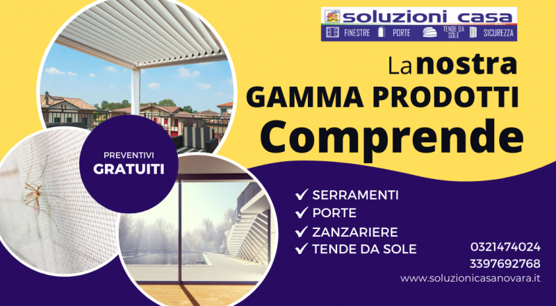Offerta installazione serramenti porte e zanzariere Novara – occasione installazione tende da sole Novara