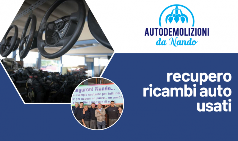 Recupero ricambi auto usati a Bricherasio