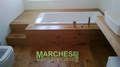  marchesi pavimenti in legno vasca incassata rovere cp parquet certificato stanza da bagno