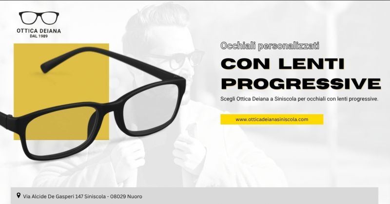 Occhiali con lenti progressive a Siniscola
