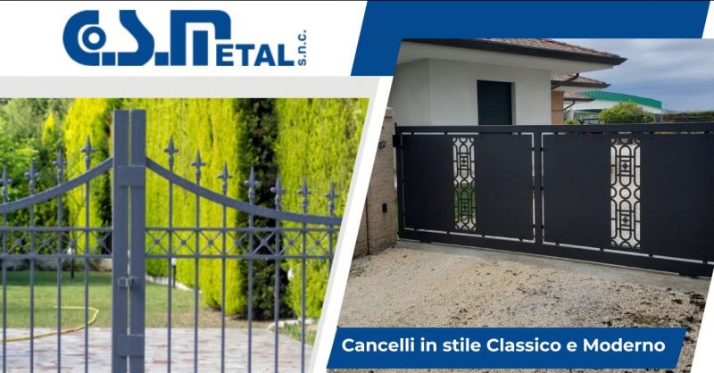 realizzazione cancelli in stile classico e moderno