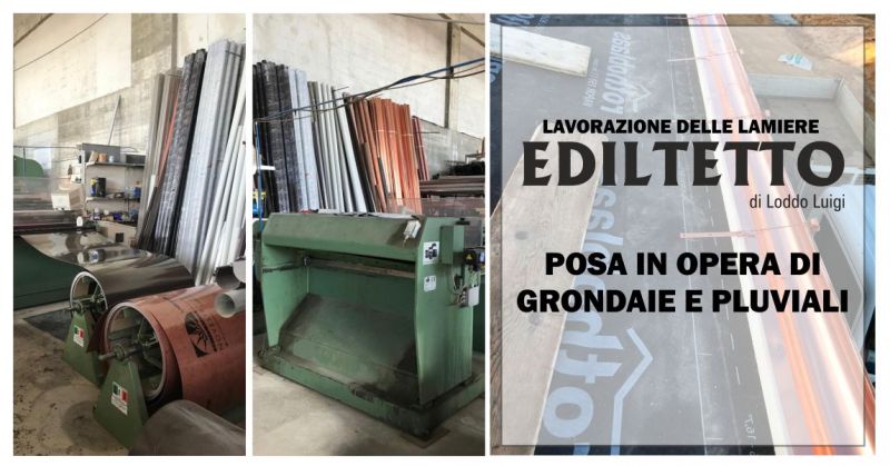 EDILTETTO - offerta lavorazione lamiere realizzazione grondaie e pluviali  rame 
