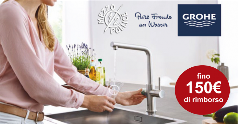 promozione rubinetti da cucina con filtro grohe - occasione cashback rubinetti grohe imperia