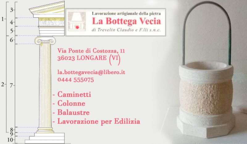 Offerta opere artigianali manufatti in pietra - Occasione realizzazione colonne balaustre in pietra di Vicenza
