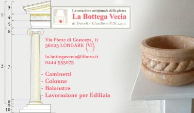 offerta realizzazione artigianale arredi interni ed esterni in pietra di vicenza